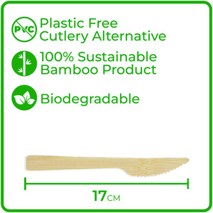 17cm Disposable Bamboo Cutlery Bulk Sets by EcoLux