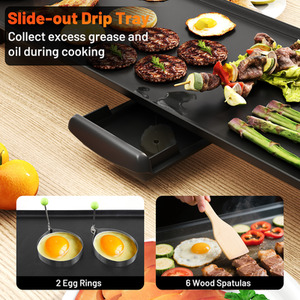 Extra Large Electric Griddle Teppanyaki Grill - Black by GAINOOM