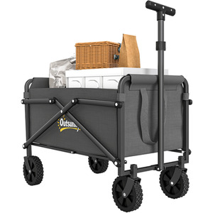 Outsunny 41L Festival Trolley on Wheels - Grey by Outsunny