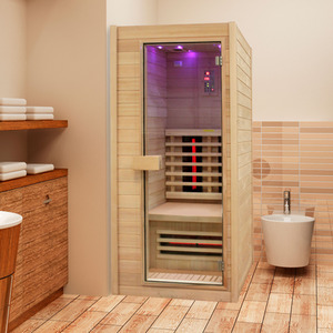 Infrared Home Single Person Sauna - Canadian Spruce / 900 x 900 by Insignia