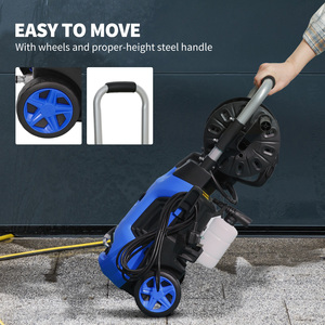Outsunny 1800W 150 Bar Pressure Washer with Nozzle - Blue by Outsunny