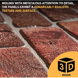 3D Wall Panels Brick design PVC Cladding Panels by NOVECRAFTO