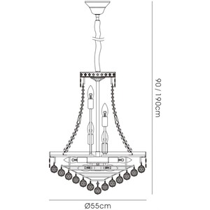 Frances Ceiling Pendant Chandelier 14 Light French Gold, Crystal - Gold