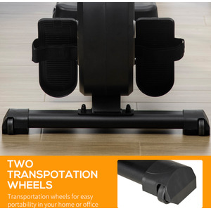 HOMCOM Fitness Adjustable Magnetic Rowing Machine - Black, Sliver by HOMCOM