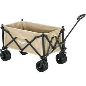 Outsunny Folding Garden Trolley Cart, 120KG Capacity, with Carry Bag by Outsunny