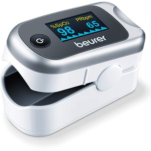 Pulse Oximeter Blood Oxygen Monitor spO2 Heart Rate - White by Beurer