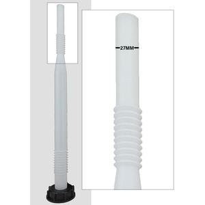 Din61 S60x6 (2 inch) Female to Long Spout - White by DNA PACKAGING LTD