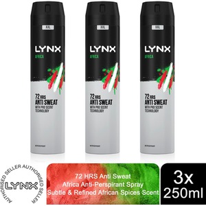 Lynx XXL 72-Hour Sweat Protection Anti-Perspirant Deodorant, 3 or 6 Pack, 250ml - Green / 6cm by Lynx