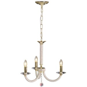 Elena Ceiling Pendant Chandelier 3 Light Gold, Crystal - Gold