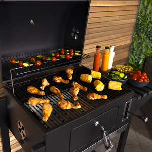 American Large Portable Grill Charcoal BBQ - Black by Charles Bentley