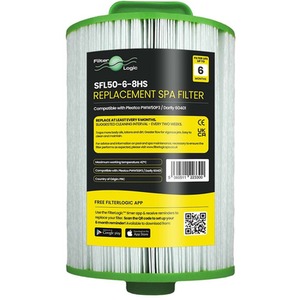 FilterLogic Hot Tub Spa Filter compatible with Pleatco PWW50P3, Darlly 60401 - White by FilterLogic