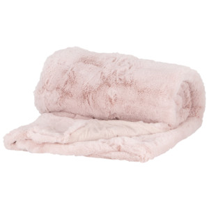 Rabbit Faux Fur Throw - Blush / Medium by Divante
