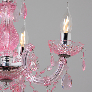 Glow Marie 3 Light Chandelier - Pink by Litecraft