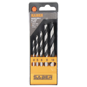 Saber 5-Piece Wood Drill Bit Set by Saber
