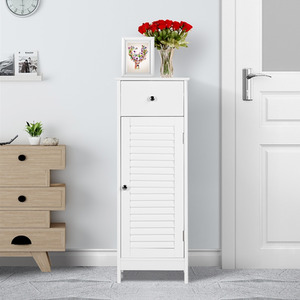 Yaheetech Bathroom Storage Cabinet with Single Shutter Door - White by Yaheetech