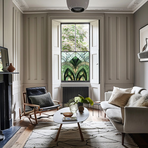 Badia Art Deco Stained Glass Privacy Window Film by Creative Printing Solutions