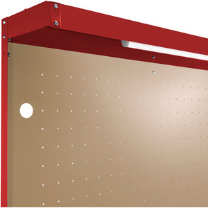 Workbench with Pegboard, Drawer and Light - Red by Monster Racking