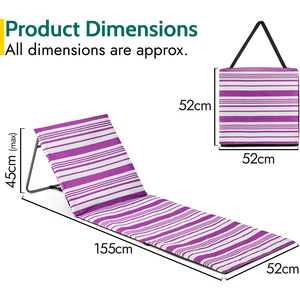 Folding Beach Mat with Adjustable Backrest by Trail