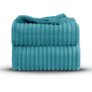 Snug Soft Chunky Ribbed Cord Plush Throw Blanket by Velosso