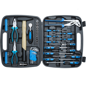 57 Piece Tool Box Case - Black by tectake