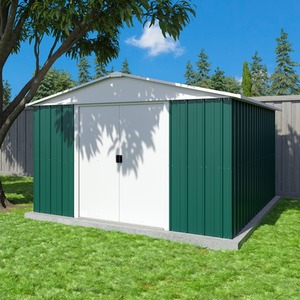 Yardmaster Metal Shed - Green / 303 x 202 x 396cm by Yardmaster