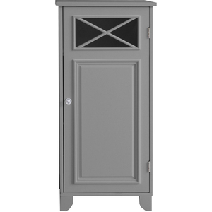 Teamson Home Bathroom Floor Cabinet With One Door Grey Dawson EHF-6834G - Grey by Teamson Home