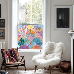 Osiglia Art Deco Stained Glass Privacy Window Film by Creative Printing