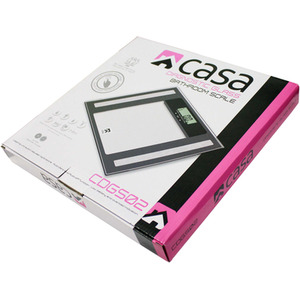 Electronic Glass Bathroom Scale Range - Grey by Casa