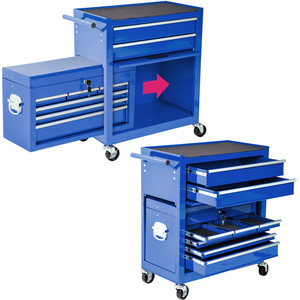 Tool Chest with 8 Drawers - Blue by tectake