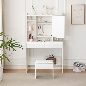 WestWood Dressing Table DT19 White - White by WestWood
