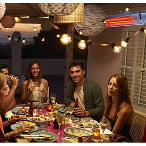 Mylek Electric Wall Mounted Patio Heater 3000W - Silver by Mylek