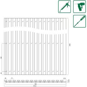 Ash Acoustic Wall Panel - Ash / 240cm / 5 by Kraus