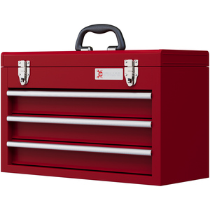 DURHAND Tool Chest Lockable Tool Box with Handle Latch - Red / 22cm / 32cm by DURHAND