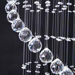 HOMCOM Crystal Chandelier Ceiling Light - Silver by HOMCOM