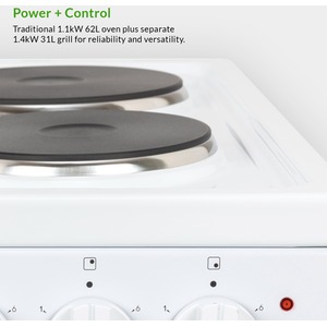 50cm Wide Twin Cavity Cooker - White by Willow