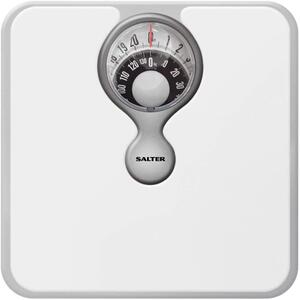 Mechanical Bathroom Scales with Magnifying Lens - White by Salter