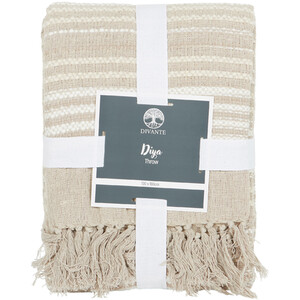 Diya Slub Throw - Natural by Divante