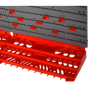 DURHAND 54 Piece On Wall Tool Equipment Holder - Grey and red by DURHAND