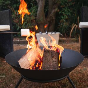 Steel Garden Firepit Pit - Black by Harbour Housewares