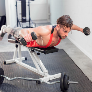 Incline Weight Bench - Black/White by tectake