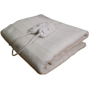 Electric Blanket Throw with Temperature Settings - White / 150cm by Samuel Alexander