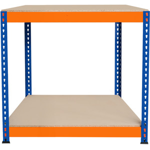 Garage Workbench 1 2 or 3 Shelf Workstation 300kg - Orange / 60cm / 90cm by Monster Shop
