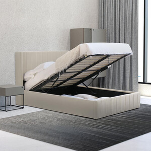 Olivia Ottoman Bed - Cream / King