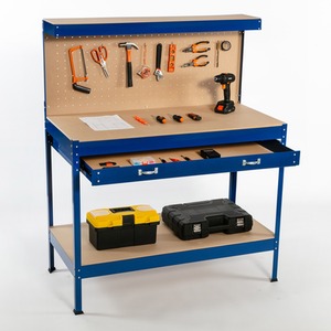 SwitZer Steel Garage Storage Work Bench - Blue by SwitZer