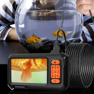 1080P HD Endoscope Camera with 4.3 Inch IPS Screen - Black / 2m