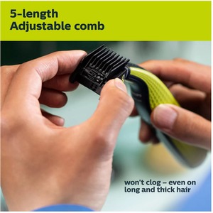 Philips Norelco Oneblade 360 Face Hybrid Electric Trimmer - Black by Philips