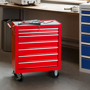 Tool Chest with 7 Drawers - Red by tectake
