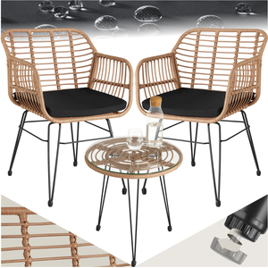 Molfetta Rattan Furniture Set - nature by tectake