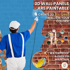 3D Wall Panels Brick design PVC Cladding Panels by NOVECRAFTO