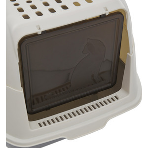 Covered Cat Litter Tray with Scoop - Grey by Livingandhome